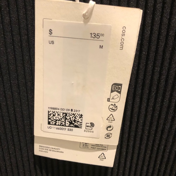 COS Pleated Midi Dress NWT Med - Picture 4 of 5